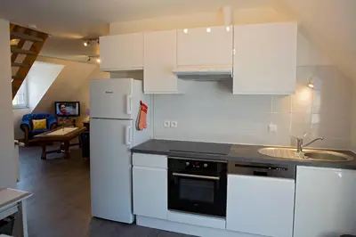 Cuisine ou kitchenette dans l'établissement Meeresbrise