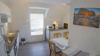 Cuisine ou kitchenette dans l'établissement Meeresbrise