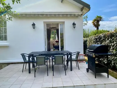 Balcon ou terrasse dans l'établissement L'Oasis, Maison avec jardin au Cabellou Concarneau