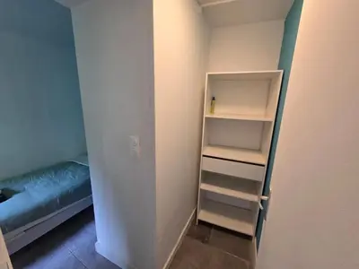 Un ou plusieurs lits dans un hébergement de l'établissement Appartement confortable à Brest, 40 m² avec 2 chambres