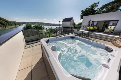 Vue générale sur la montagne ou vue sur la montagne depuis la maison de vacances