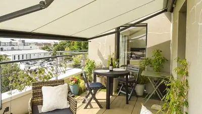 Balcon ou terrasse dans l'établissement ROOF TOP 50m2 VUE MER !! à 2 mn à pied de la PLAGE et de la THALASSOTHERAPIE !