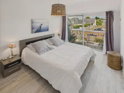 Un ou plusieurs lits dans un hébergement de l'établissement 200m plage - duplex pour 2 adultes, 2 enfants