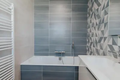 Salle de bains dans l'établissement Ty Glazik