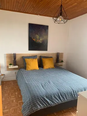 Un ou plusieurs lits dans un hébergement de l'établissement Maison à 440m de la plage