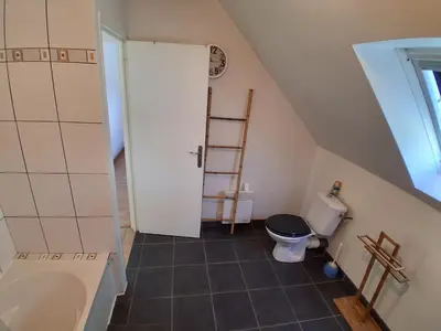 Salle de bains dans l'établissement L'Oasis Ludique