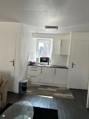 Cuisine ou kitchenette dans l'établissement Apartment La Fontaine