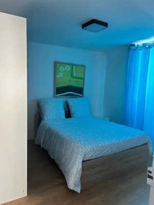 Un ou plusieurs lits dans un hébergement de l'établissement Apartment La Fontaine