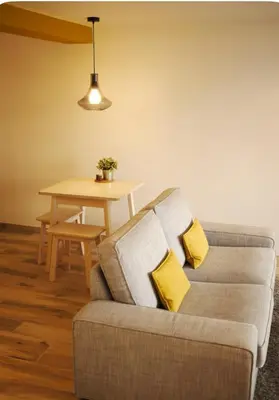 Coin salon dans l'établissement Ker Avel - calme- cozy