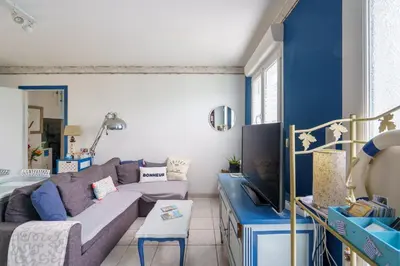 Coin salon dans l'établissement Ty Provans e Breizh - Maison pour 12p
