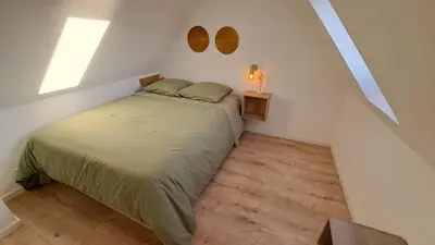 Un ou plusieurs lits dans un hébergement de l'établissement Ty Laouen Maison typique bretonne