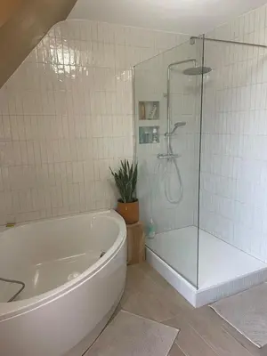 Salle de bains dans l'établissement Cozy house between Brest & beaches