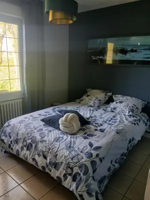 Un ou plusieurs lits dans un hébergement de l'établissement Chambre d hote bucolique