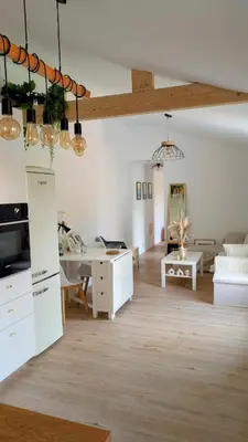 Cuisine ou kitchenette dans l'établissement Maison cosy
