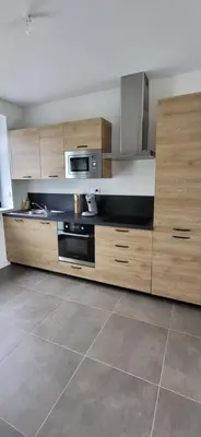Cuisine ou kitchenette dans l'établissement L'abri côtier, calme