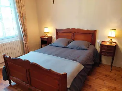 Un ou plusieurs lits dans un hébergement de l'établissement House in Brittany near Sandy Beaches
