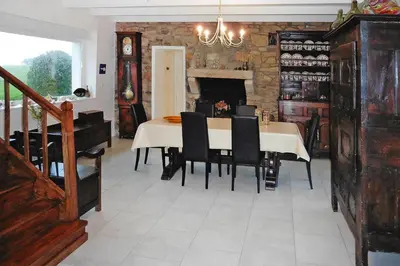 Coin salon dans l'établissement Holiday Home in Brittany near Sandy Beaches