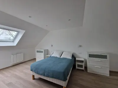 Un ou plusieurs lits dans un hébergement de l'établissement Stay in Brittany House by St Michel