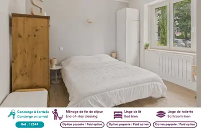 Un ou plusieurs lits dans un hébergement de l'établissement Dépendance 2 adultes 2 enfants - avec jardin