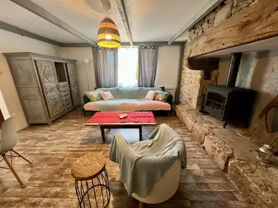 Coin salon dans l'établissement Ty Kerguen - A l'abri du temps, Route de l'Ocean