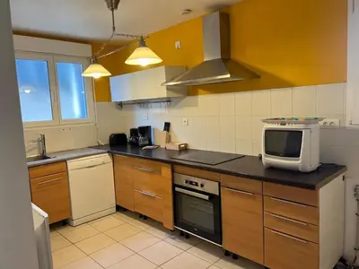 Cuisine ou kitchenette dans l'établissement Ty Kerguen - A l'abri du temps, Route de l'Ocean