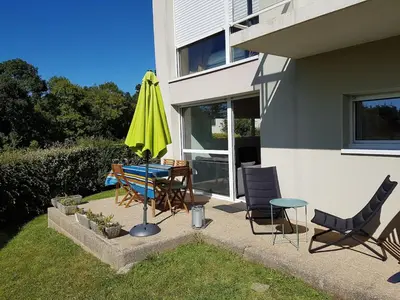 Jardin de l'établissement Cocooning house with sea view for 5 people, 3 beds