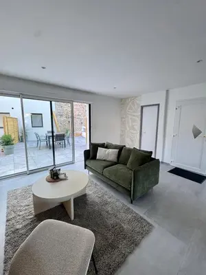 Coin salon dans l'établissement Duplex en plein coeur de Landerneau