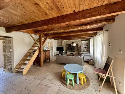 Coin salon dans l'établissement MEZKOLE - Maison de vacances familiale à Plouguerneau 10 personnes, jardin, proche plages