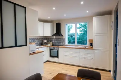 Cuisine ou kitchenette dans l'établissement Le Phare Ouest