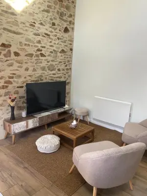 Coin salon dans l'établissement Petite maison à la campagne