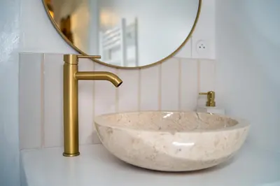 Salle de bains dans l'établissement Le Gîte de Kerc'hoat