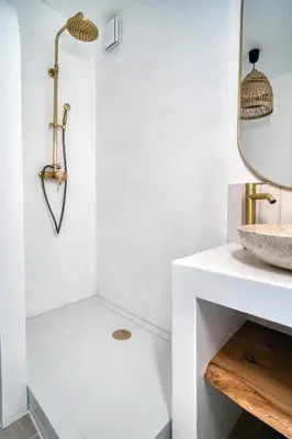 Salle de bains dans l'établissement Le Gîte de Kerc'hoat