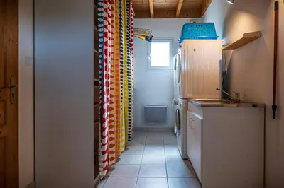 Cuisine ou kitchenette dans l'établissement La dune des Amiets - Cléder