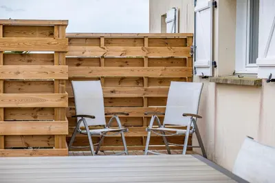 Balcon ou terrasse dans l'établissement La dune des Amiets - Cléder