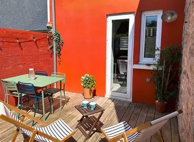Balcon ou terrasse dans l'établissement Ti Rouz - WiFi - proche du port