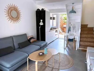 Coin salon dans l'établissement Ti Rouz - WiFi - proche du port