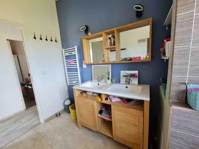 Plan de l'établissement Belle Maison bois avec piscine proche de la plage