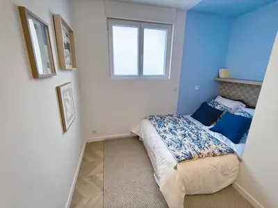Un ou plusieurs lits dans un hébergement de l'établissement L'Azur - Appartement spacieux - Arrivée Autonome