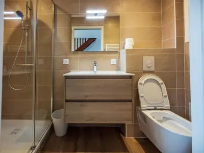 Salle de bains dans l'établissement Les balcons de la Thalasso