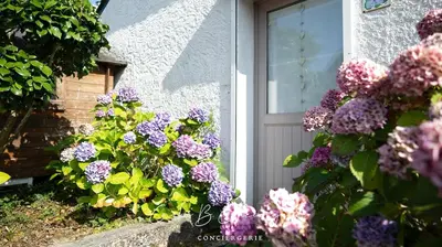 Jardin de l'établissement CAP-COZ Breton house 6 p FOUESNANT 100 m de la plage