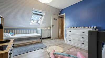 Un ou plusieurs lits dans un hébergement de l'établissement CAP-COZ Breton house 6 p FOUESNANT 100 m de la plage