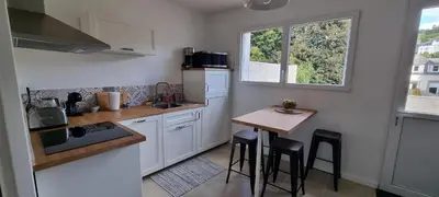 Cuisine ou kitchenette dans l'établissement Appartement lumineux -terrasse au cœur de Morlaix