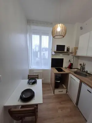 Cuisine ou kitchenette dans l'établissement RDC Saint Renan
