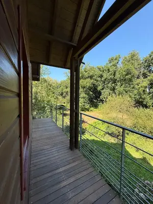 Balcon ou terrasse dans l'établissement La Terrasse Suspendue, proche des plages