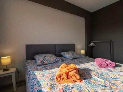 Un ou plusieurs lits dans un hébergement de l'établissement Holiday Home Chez David by Interhome