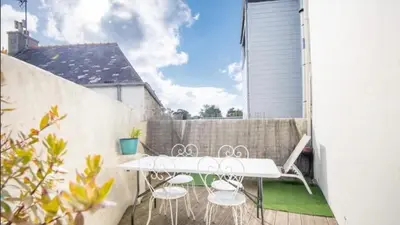 Balcon ou terrasse dans l'établissement Maison de ville