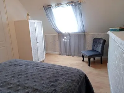 Un ou plusieurs lits dans un hébergement de l'établissement Ti Gwen charming cottage in Douarnenez Bay