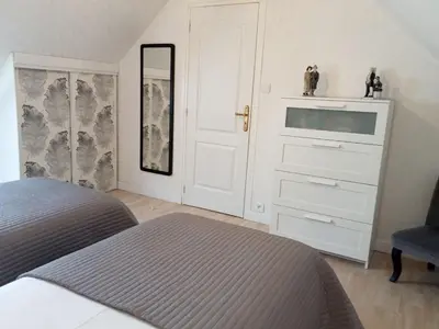 Un ou plusieurs lits dans un hébergement de l'établissement Ti Gwen charming cottage in Douarnenez Bay