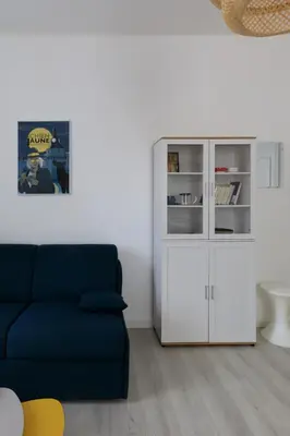 Cuisine ou kitchenette dans l'établissement appartement entre plages et centre historique