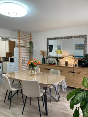 Cuisine ou kitchenette dans l'établissement Résidence le 46